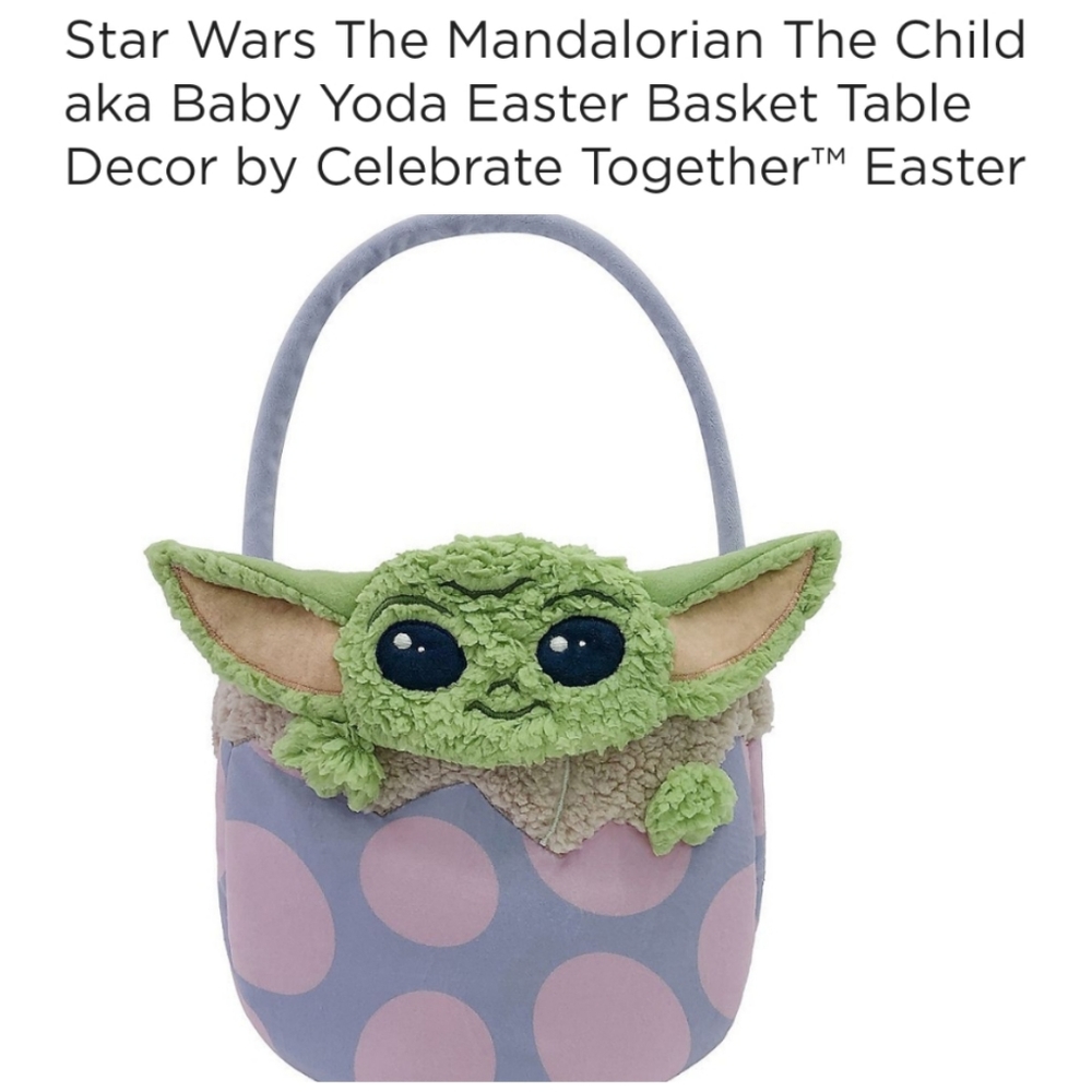 👀50% OFF - NWT‼️ Disney Star Wars Grogu Plush Easter Basket